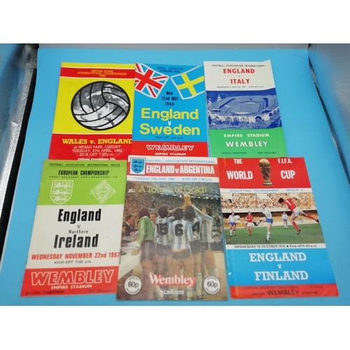 170A - Collection of Approx 44 England National Team Football Programmes.