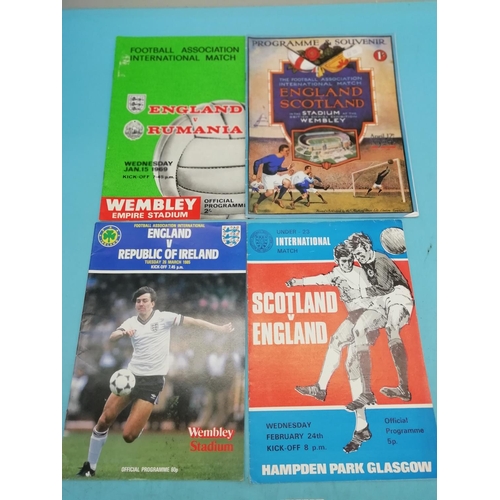 170A - Collection of Approx 44 England National Team Football Programmes.