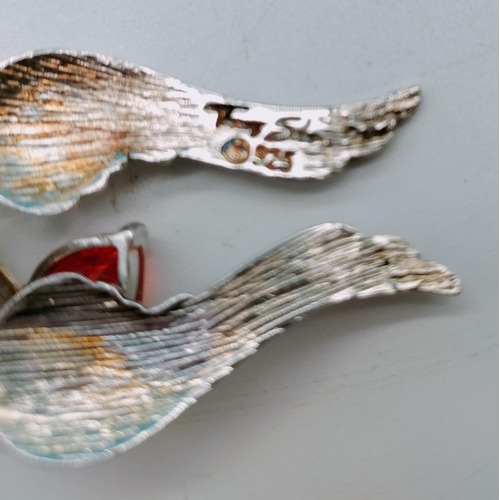 186 - Thomas Sabo 925 Skull and Stone Pendant.