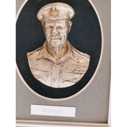 54 - Royal Hampshire Pewter Military Portraits (6). 10cm x 13cm.