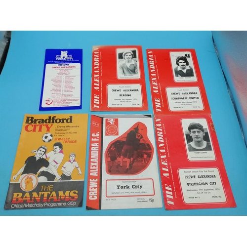 55A - Collection of Approx 65 Crewe Alexandra Football Programmes. Various Years.