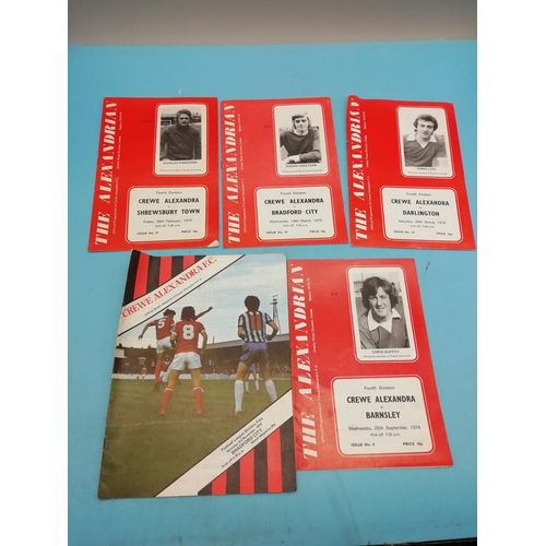 55A - Collection of Approx 65 Crewe Alexandra Football Programmes. Various Years.