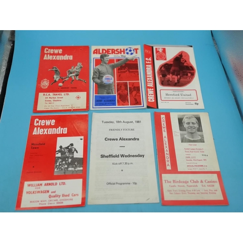 55A - Collection of Approx 65 Crewe Alexandra Football Programmes. Various Years.