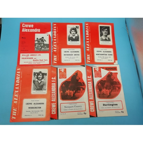55A - Collection of Approx 65 Crewe Alexandra Football Programmes. Various Years.