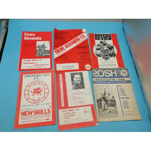 55A - Collection of Approx 65 Crewe Alexandra Football Programmes. Various Years.