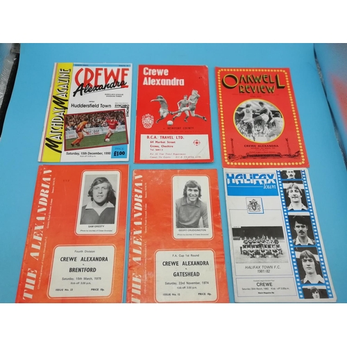 55A - Collection of Approx 65 Crewe Alexandra Football Programmes. Various Years.