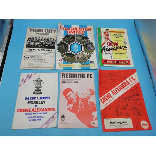 55A - Collection of Approx 65 Crewe Alexandra Football Programmes. Various Years.