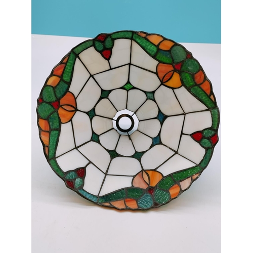 60 - Tiffany Style Lamp Shade. 18cm High, 30cm Diameter.