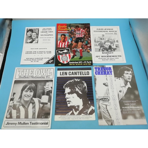 70A - Collection of 18 Football Testimonial Programmes. Various Players/Years.