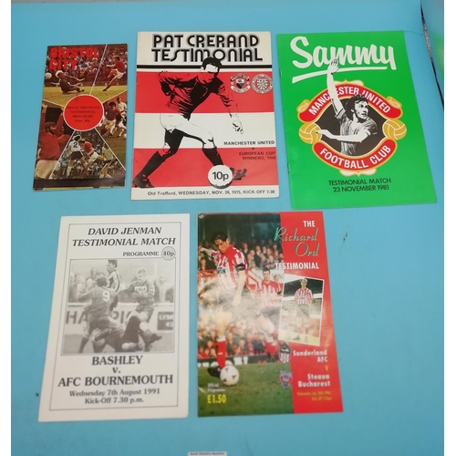 70A - Collection of 18 Football Testimonial Programmes. Various Players/Years.