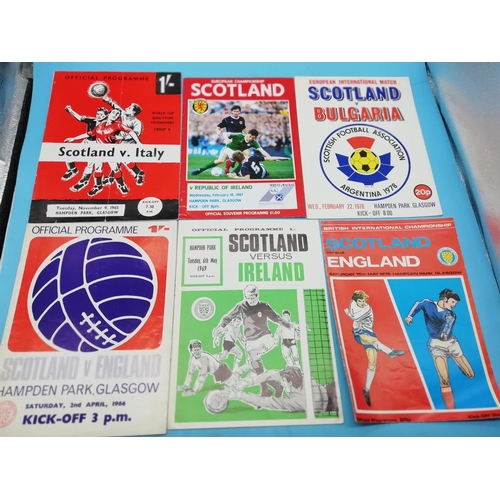 75A - Collection of Approx 24 Football Programmes relating to Scotland.