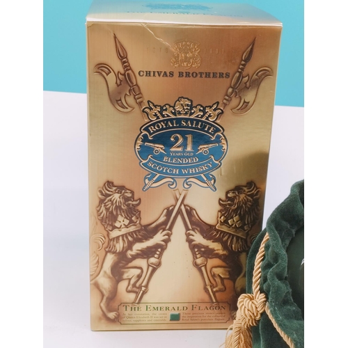 78 - Boxed and Sealed 70cl Bottle of Chivas Brothers Royal Salute 'The Emerald Flagon' 21 Year Old Blende... 