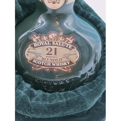 78 - Boxed and Sealed 70cl Bottle of Chivas Brothers Royal Salute 'The Emerald Flagon' 21 Year Old Blende... 