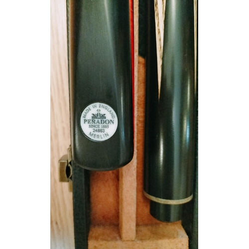 79 - Peradon Snooker Cue 'Merlin' in Original Case.