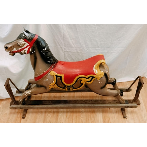 Fibreglass rocking hot sale horse