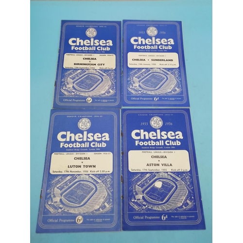 85A - Collection of 16 Chelsea FC 1949-1957 Football Programmes.