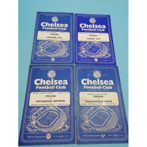 85A - Collection of 16 Chelsea FC 1949-1957 Football Programmes.