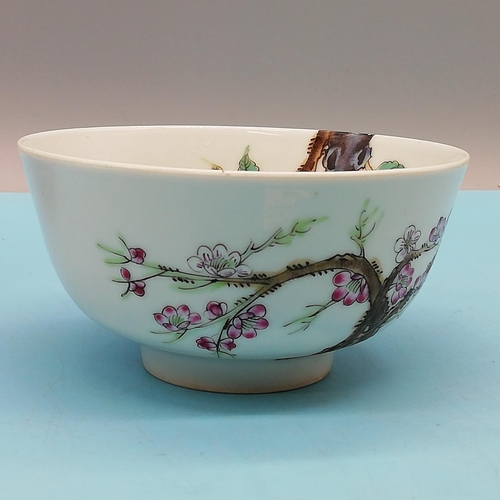90 - Chinese Late 19th Century Guangxu Period Over Painted Bowl with a Floral Prunus Pattern/Decoration. ... 