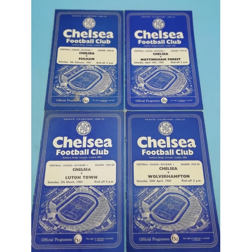 90A - Collection of 8 Chelsea FC 1960-1961 Football Programmes.