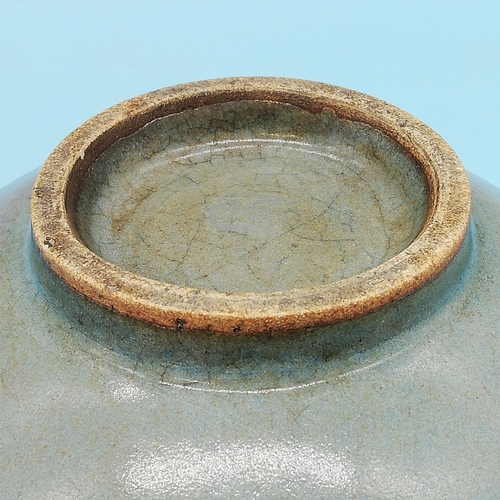 92 - Chinese Song Dynasty Jun Ware Splash Bowl. 6cm High, 18cm Diameter.