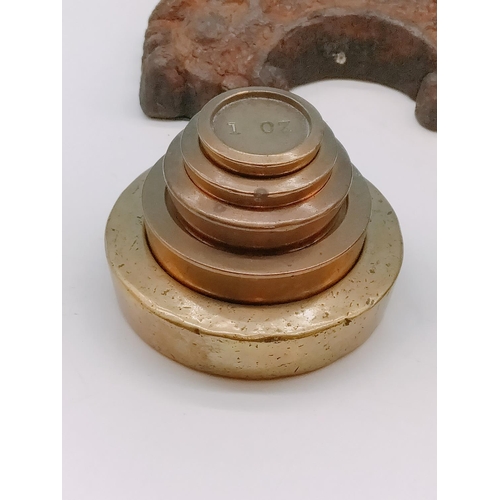 99 - Set of Counter Balance Scales with Brass Weights.