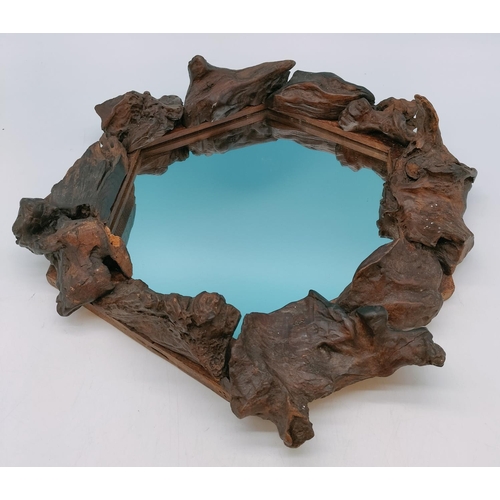 546 - Driftwood Mirror. 42cm Diameter.