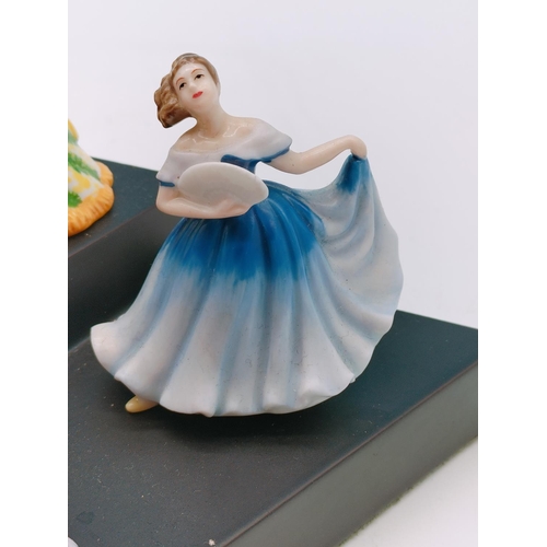 562 - 9 x Royal Doulton Minature Ladies on Stand.