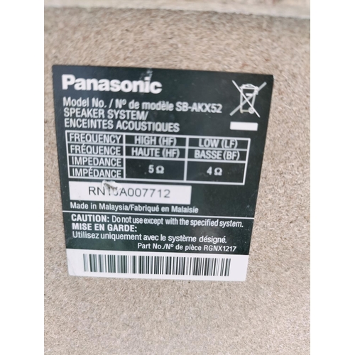 563 - Panasonic Super Woofer Speakers Model No SB-AKX52. W/O. 41cm High, 25cm x 29cm.