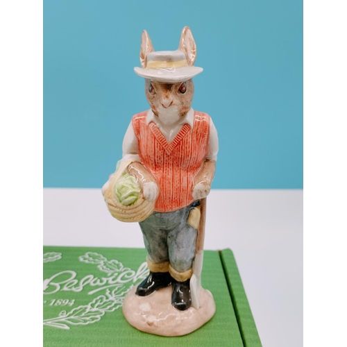 609 - Boxed Beswick 15cm Figures (2) - 'Gardener Rabbit' ECF3 and 'Mrs Rabbit Baking' ECF7.