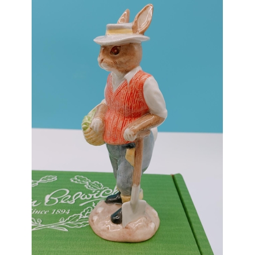 609 - Boxed Beswick 15cm Figures (2) - 'Gardener Rabbit' ECF3 and 'Mrs Rabbit Baking' ECF7.