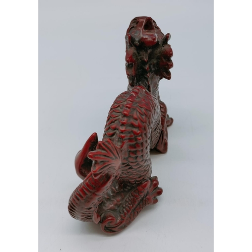 127 - Chinese Dragon Figure. 17cm x 14cm.