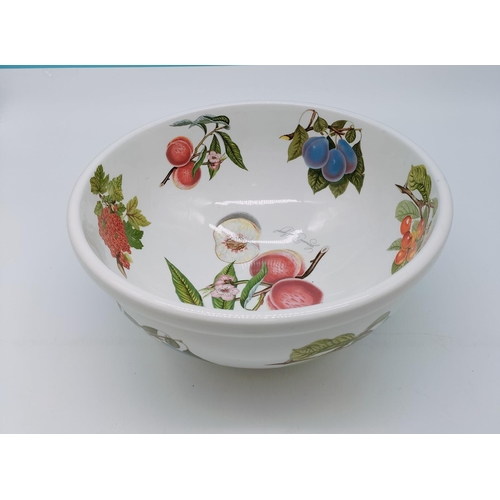 129 - Portmeirion Large Bowl in the 'Pamona' Pattern. 13cm High, 29cm Diameter.