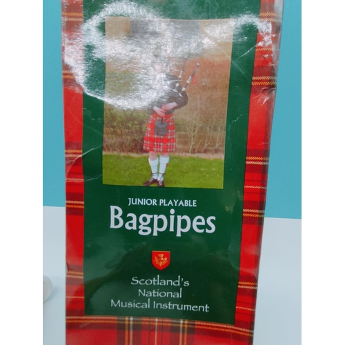 141 - Boxed Junior Bagpipes.