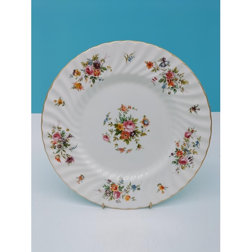 193 - Minton 27cm Fluted Edge Dinner Plates (6) in the 'Marlow' Pattern S309.