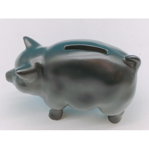 209 - Sylvac Black Pig Money Box. 11cm x 8cm.