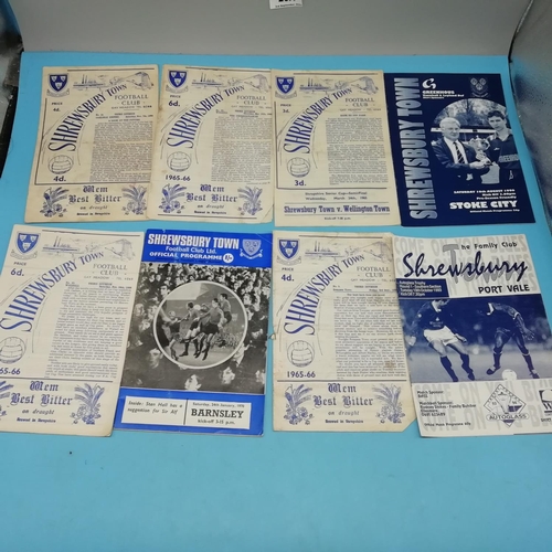 20A - Collection of Approx 66 'Shrewsbury Town' Football Programmes, 1950's & 1960's.