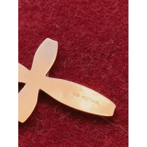 223 - 9ct Rose Gold Crucifix with 16