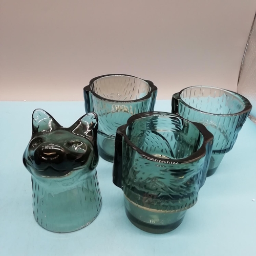 232 - Boxed DOIY Kitty Glass Set.