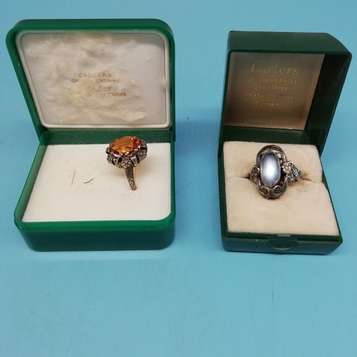 240 - White Metal Ladies Rings (2).