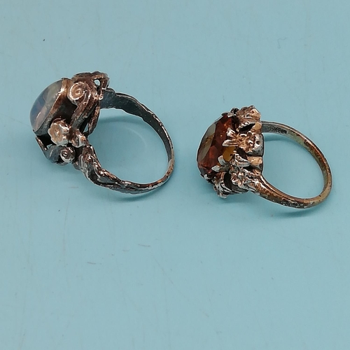 240 - White Metal Ladies Rings (2).