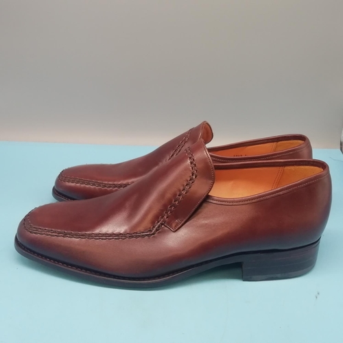 245 - As New and Boxed Pair of Gent's Leather Slip on Shoes by K Shoes. Size 9.