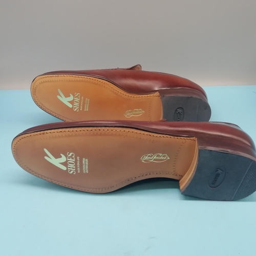 245 - As New and Boxed Pair of Gent's Leather Slip on Shoes by K Shoes. Size 9.