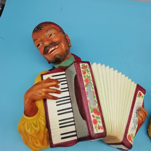 266 - Boxed Bossons Figures (2) of Romany Accordion Players.