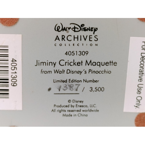 282 - Boxed Walt Disney Archives Collection Limited Edition 1387/3500 'Jiminy Cricket Maquette' Figure. 11... 