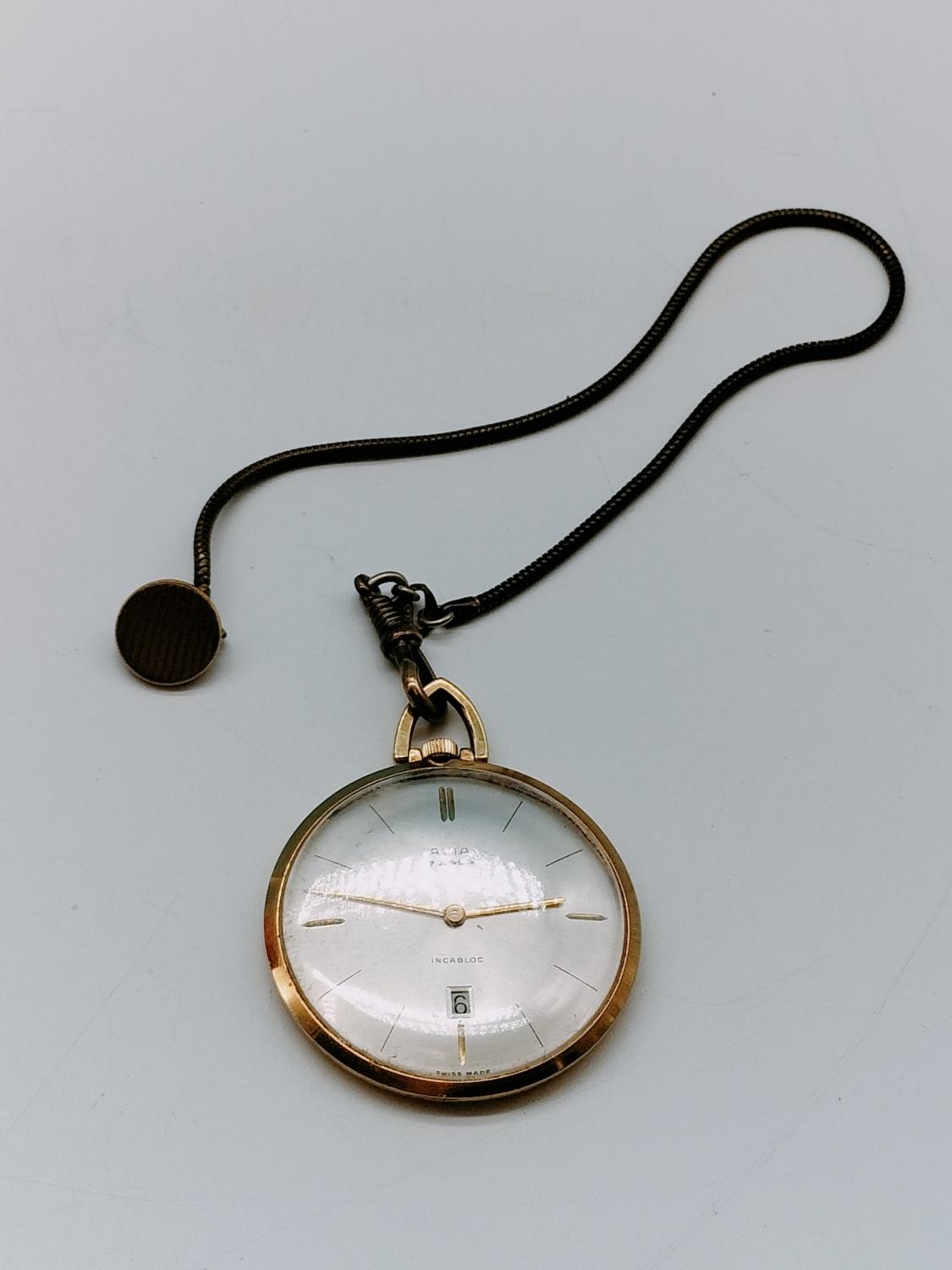 Avia 17 jewels shop incabloc pocket watch