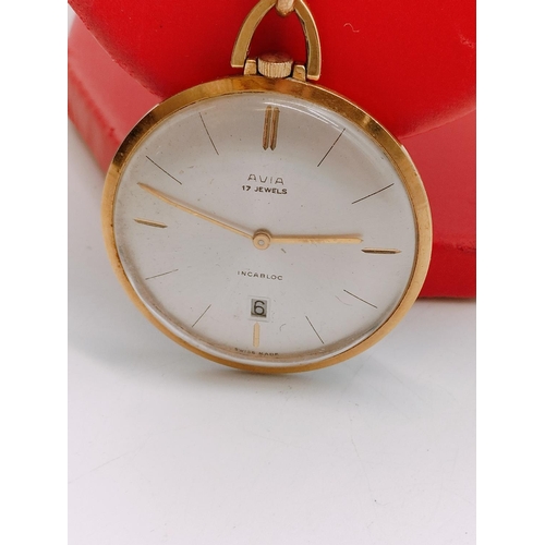 Avia 17 jewels outlet incabloc pocket watch