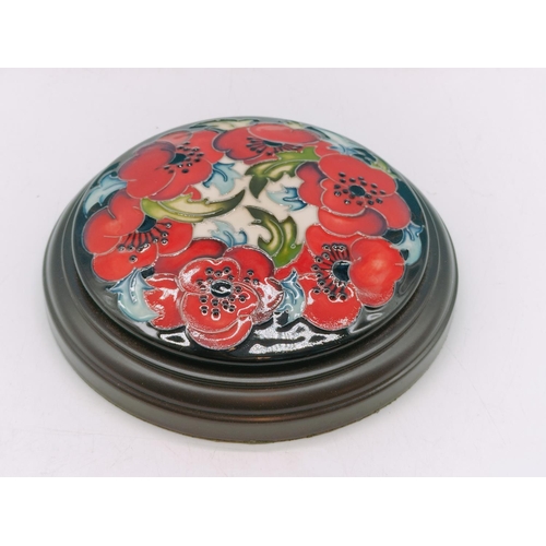 407 - Moorcroft 'Poppies' Paperweight. 14cm Diameter.