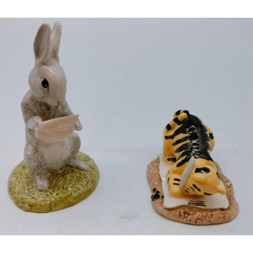 411 - Royal Doulton Winnie the Pooh Collection 12cm Figures (2) Rabbit Reads the Plan WP23 and Tigger Sign... 