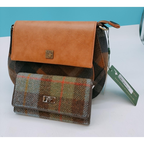 429 - New with Tags 'House of Tweed' Handbag plus Glen Appin Tweed Purse.