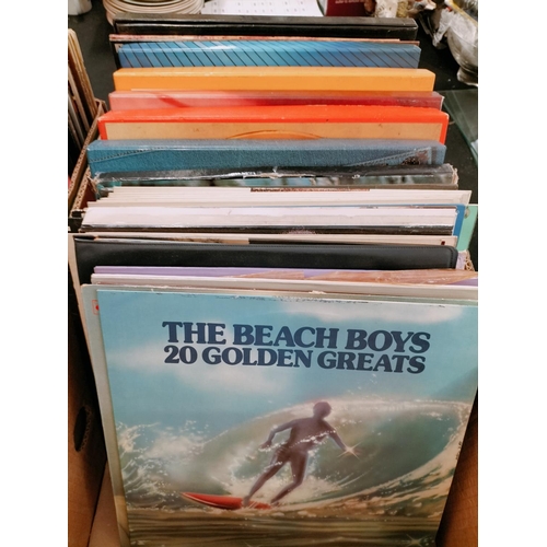 430 - 2 x Boxes of Mixed LP Records to include Tom Jones, Compilation 70s/80s, Beach Boys, etc.